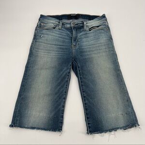 Hudson Jeans Amelia Cut Off Ripped Denim Bermuda Jean Shorts Size 27 Women's